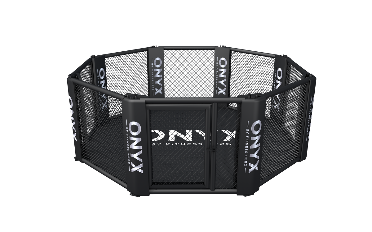 Onyx floor MMA cage render, alternate angle