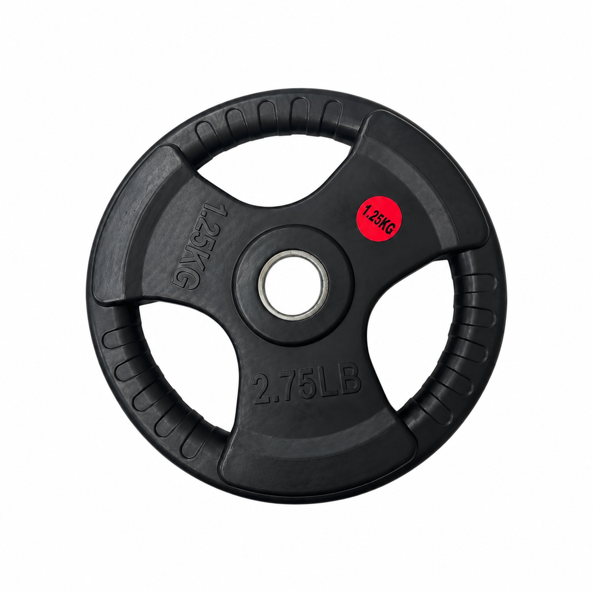 1.25kg Standard 29mm Rubber Coated Tri Grip Plate