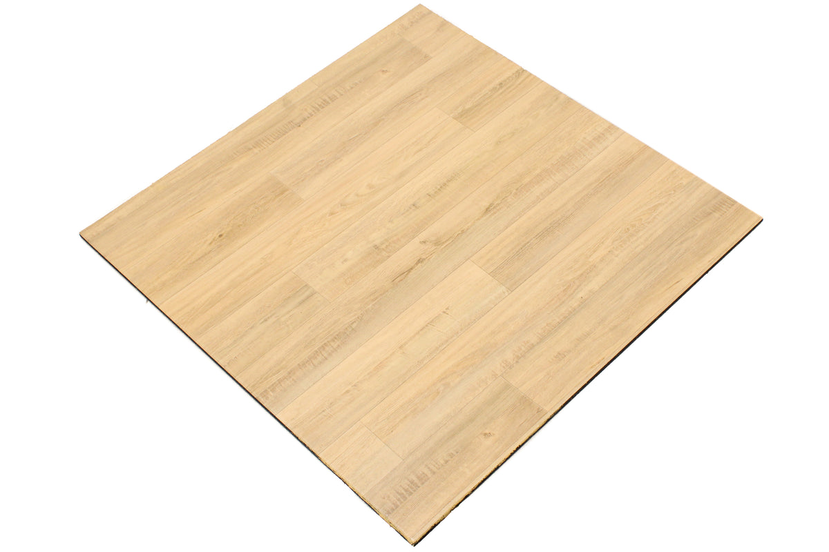 10MM vynil with a light natural wood grain finish, shown at an angle on a plain white background.