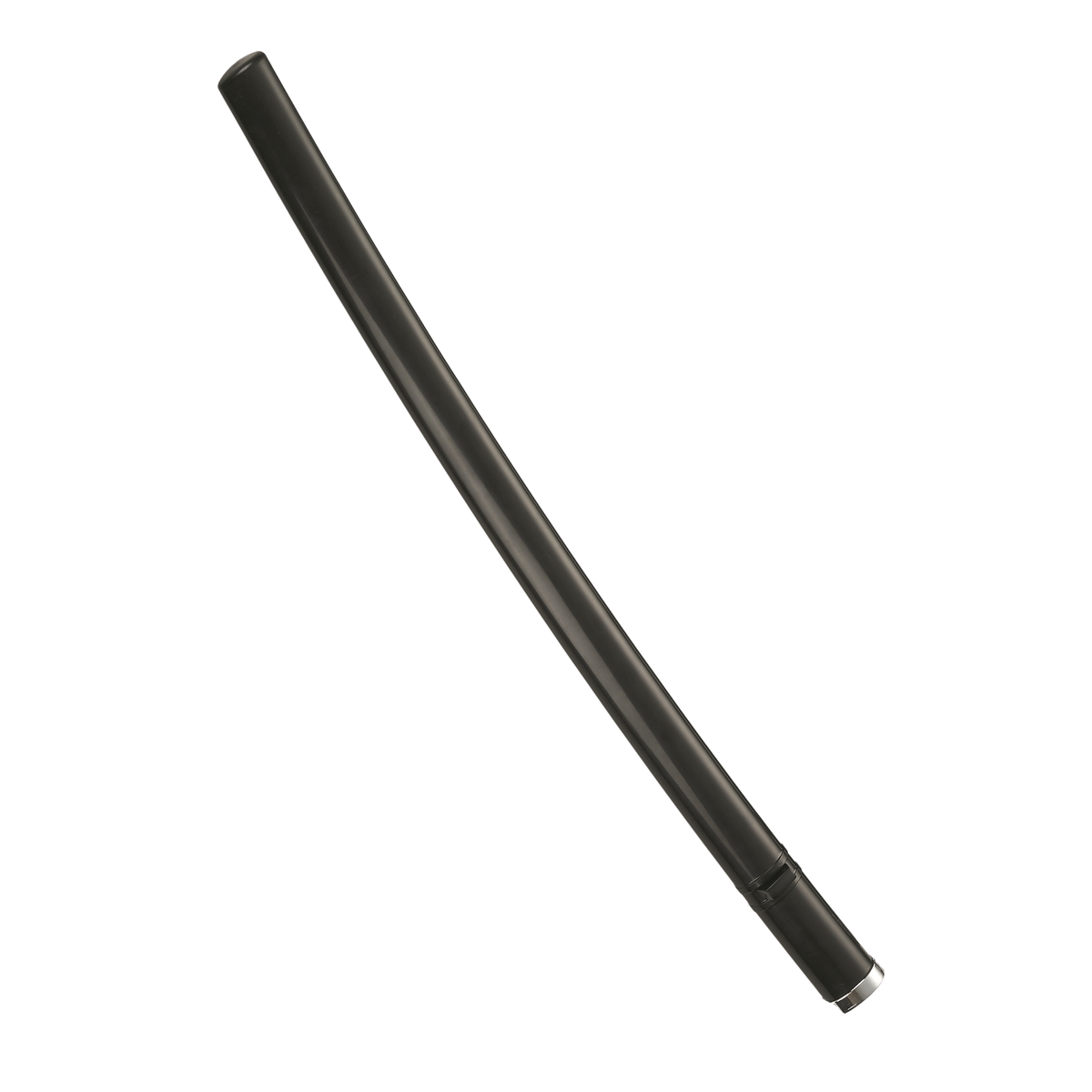 Black ABS plated sword scabbard for compatible training sword storage and martial arts display.
