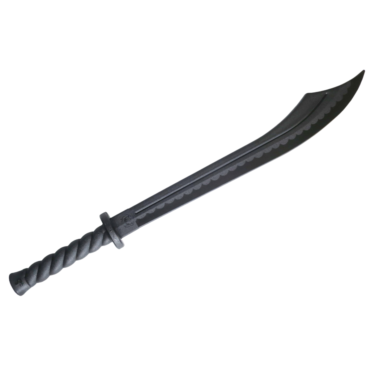 Black 87cm polypropylene Kung Fu Dao broadsword for traditional martial arts forms and controlled training.