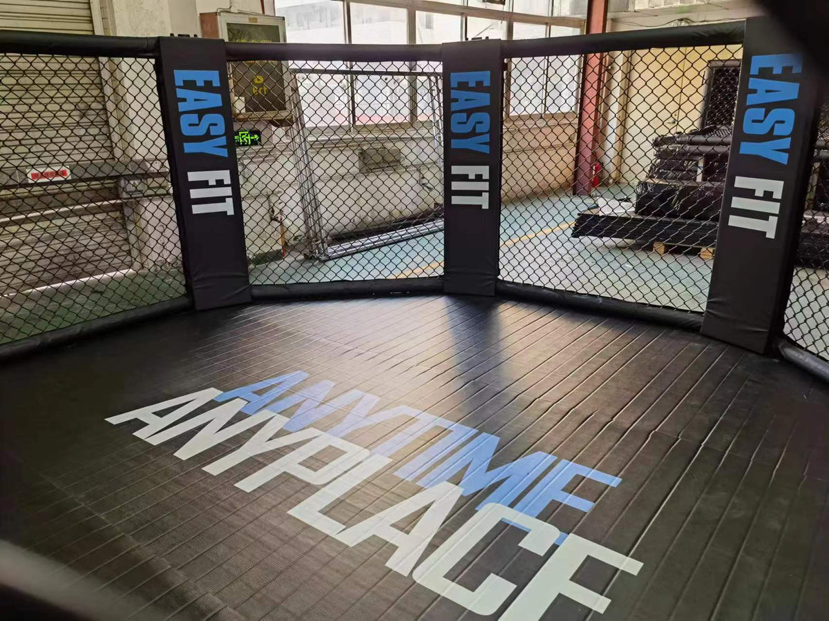 Onyx floor MMA cage assembled in a training studio (5m cage shown)
