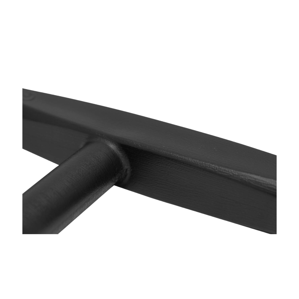 Pair of black 50cm polypropylene tonfa sticks for martial arts forms, self-defence and controlled weapons training.