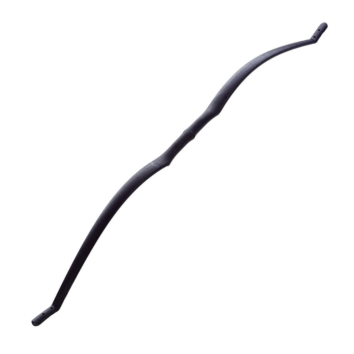 Black polypropylene bow and arrow training kit for martial arts demonstrations and controlled traditional weapons practice.