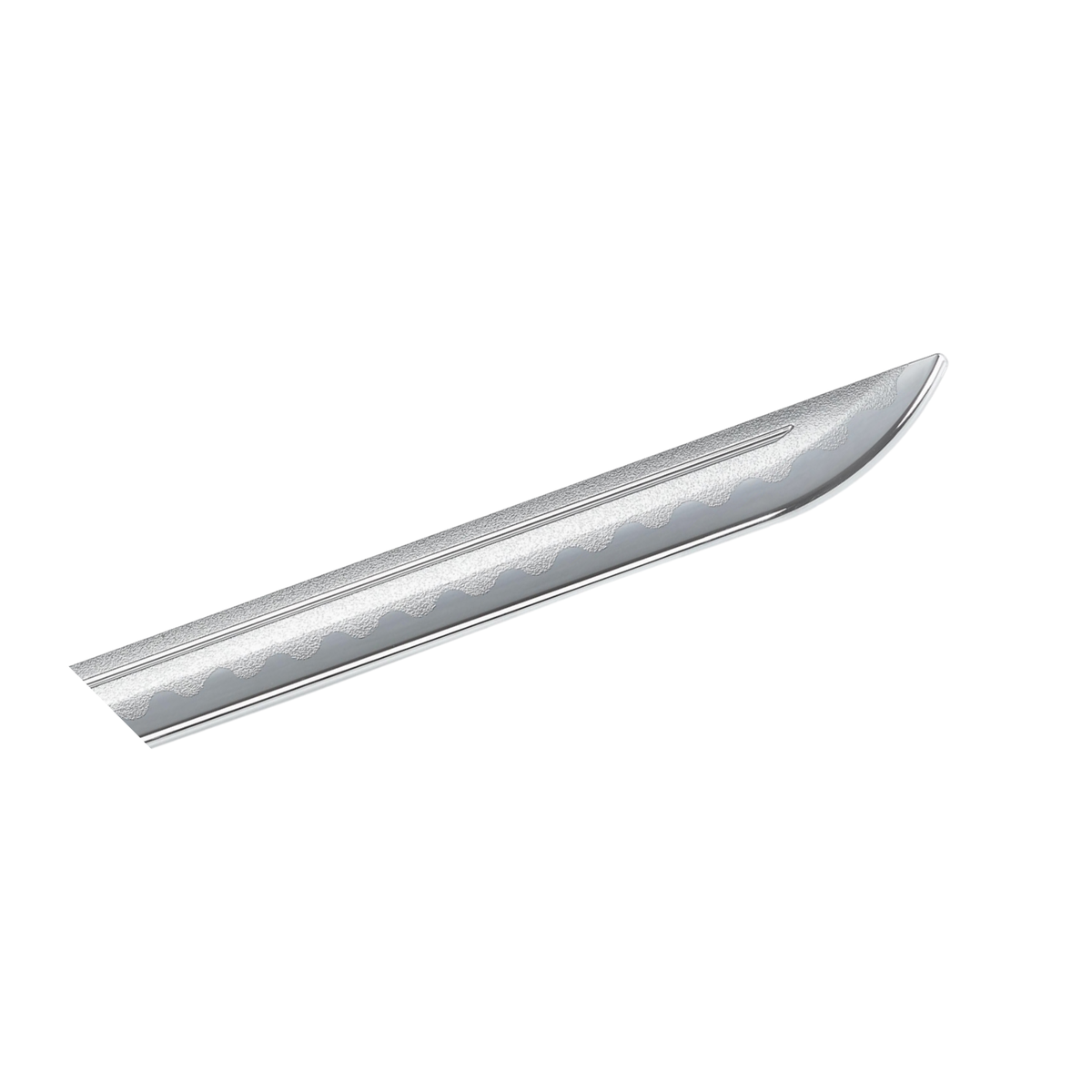 ABS wakizashi training sword with plated blade and black wrapped handle for martial arts forms and controlled practice.