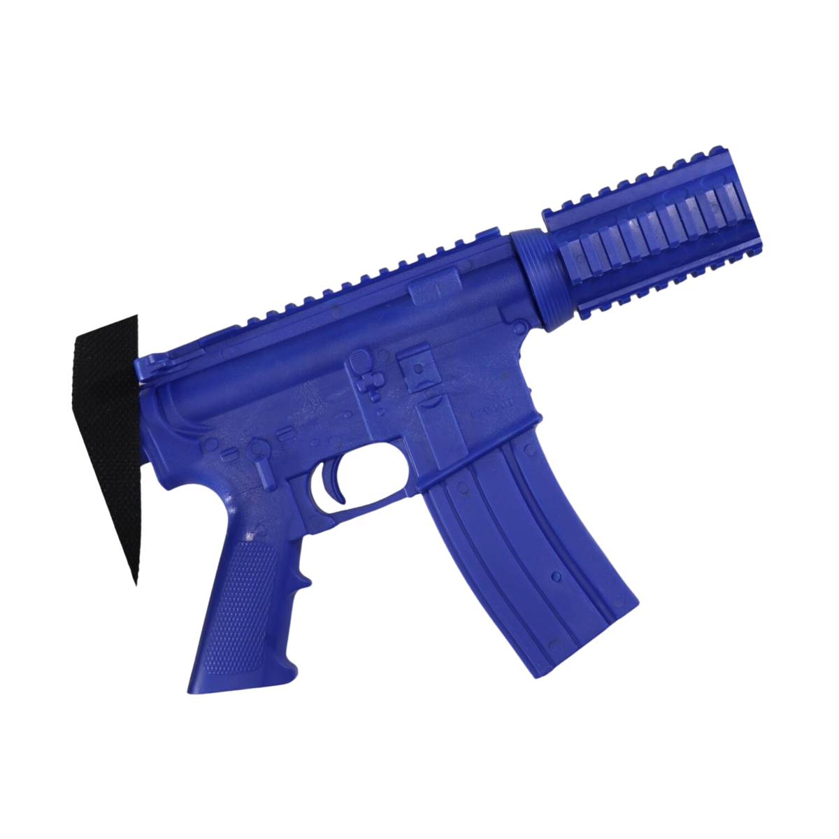 Matte blue TPR M4 closed stock non-functional training rifle for controlled simulation and handling drills.