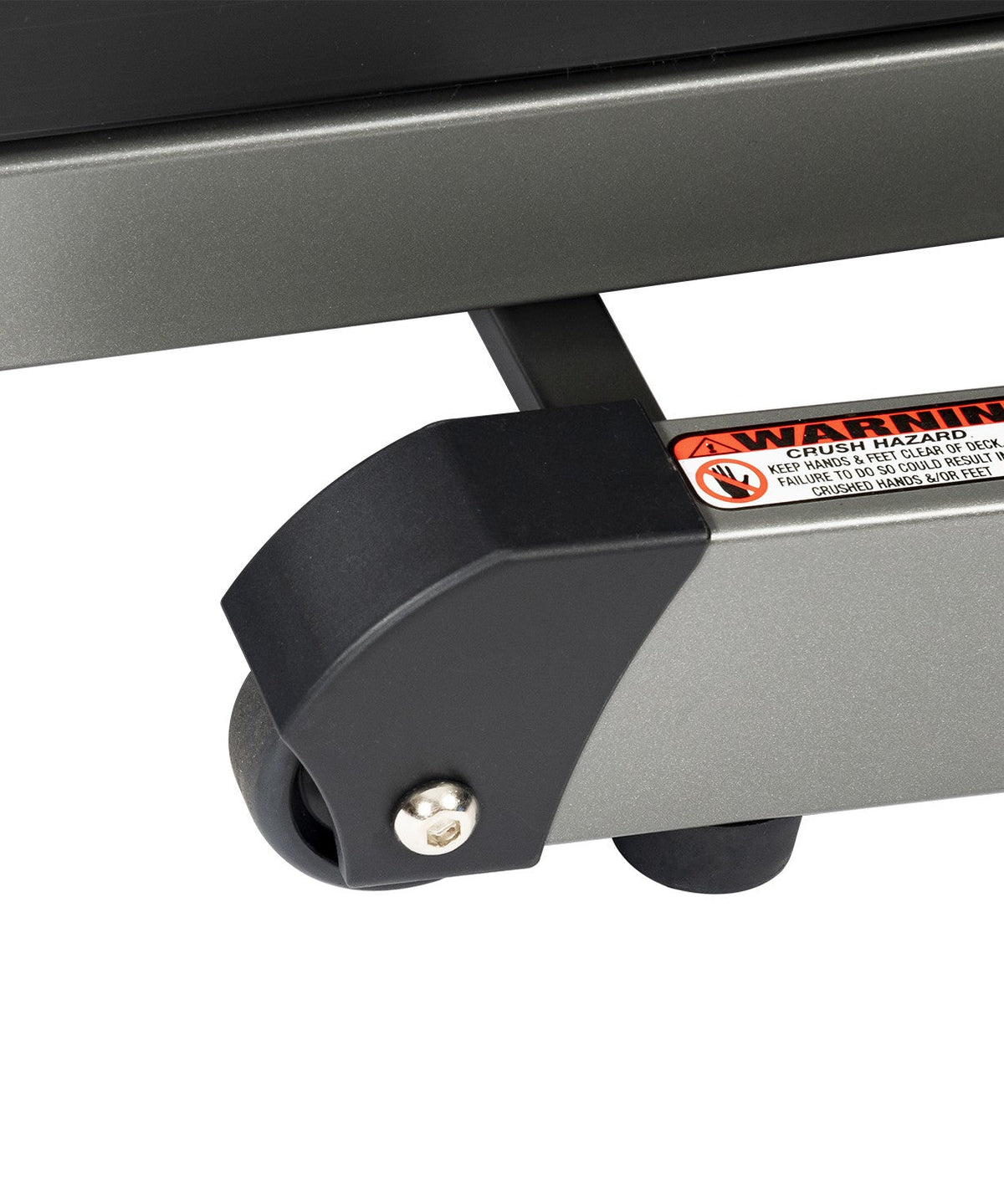 SteadyStrider Treadmill with extended safety rails and backlit LCD display