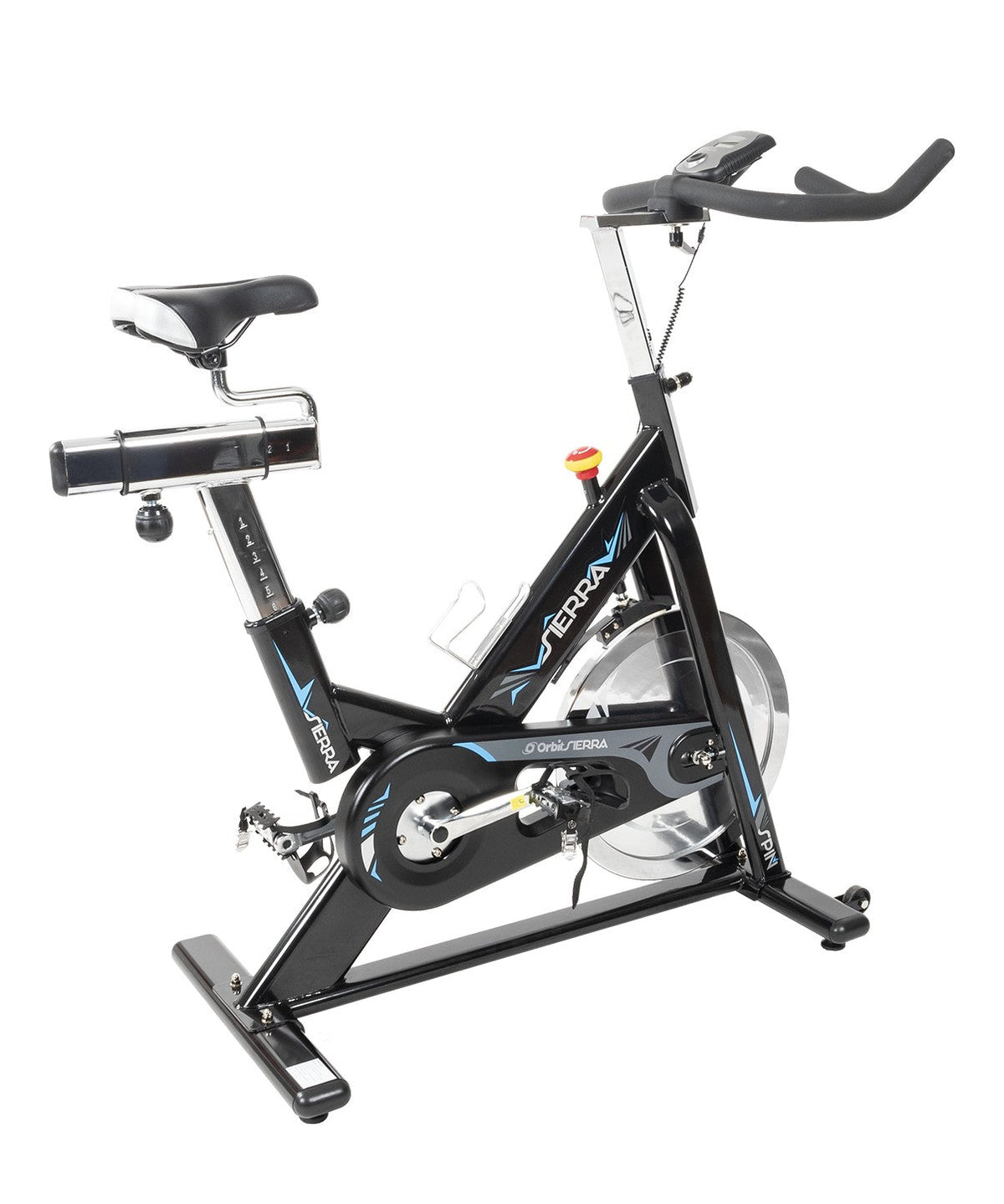 Sierra Spin Bike with 13kg flywheel and adjustable seat and handlebars.