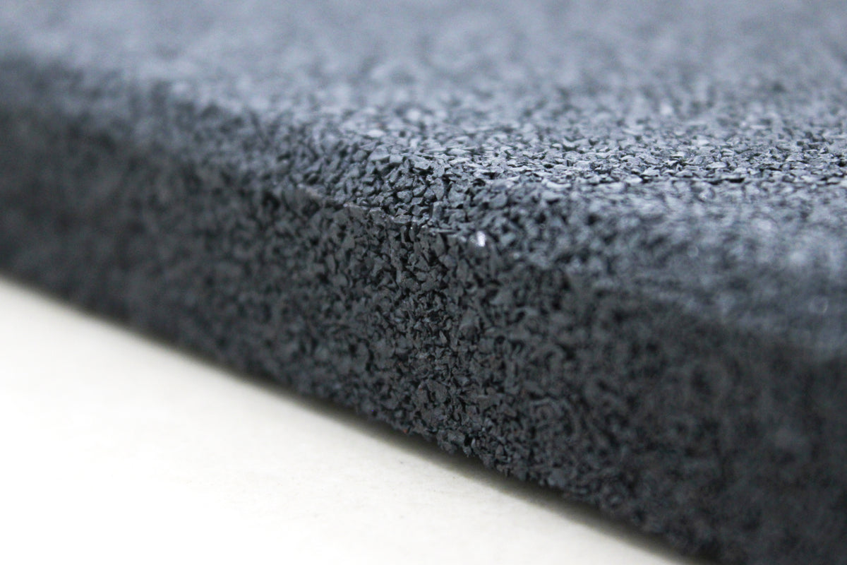 Close up shot - Grey Rubber Gym Flooring - Commercial Grade 20mm thickness