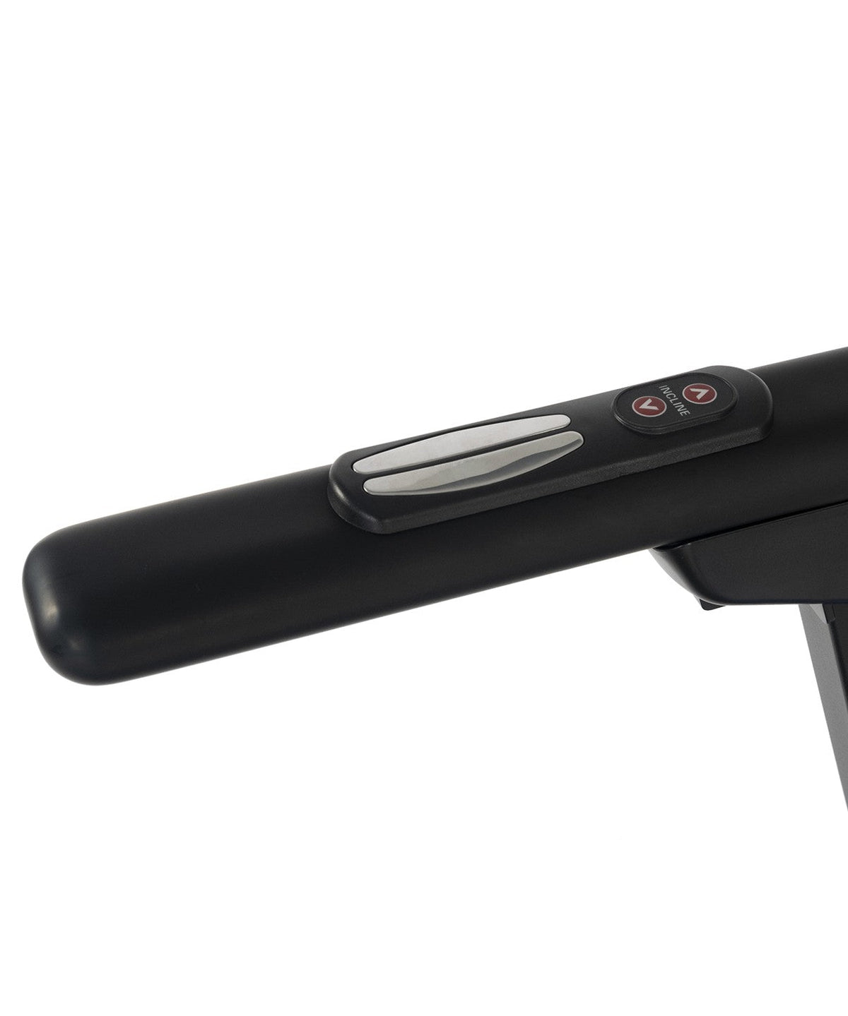 Shock absorption treadmill deck on the StarStrider SS450 for joint-friendly workouts. Handle