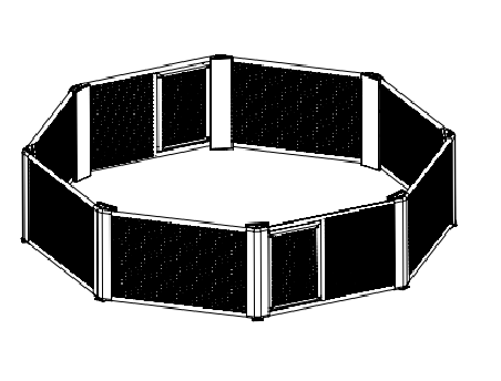 Onyx 7.3m MMA cage layout diagram