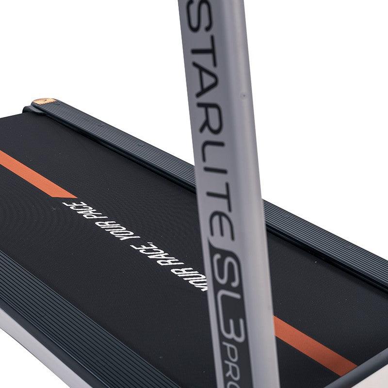 Silicone gel shock absorption system on the Starlite SL3 Pro Treadmill deck
