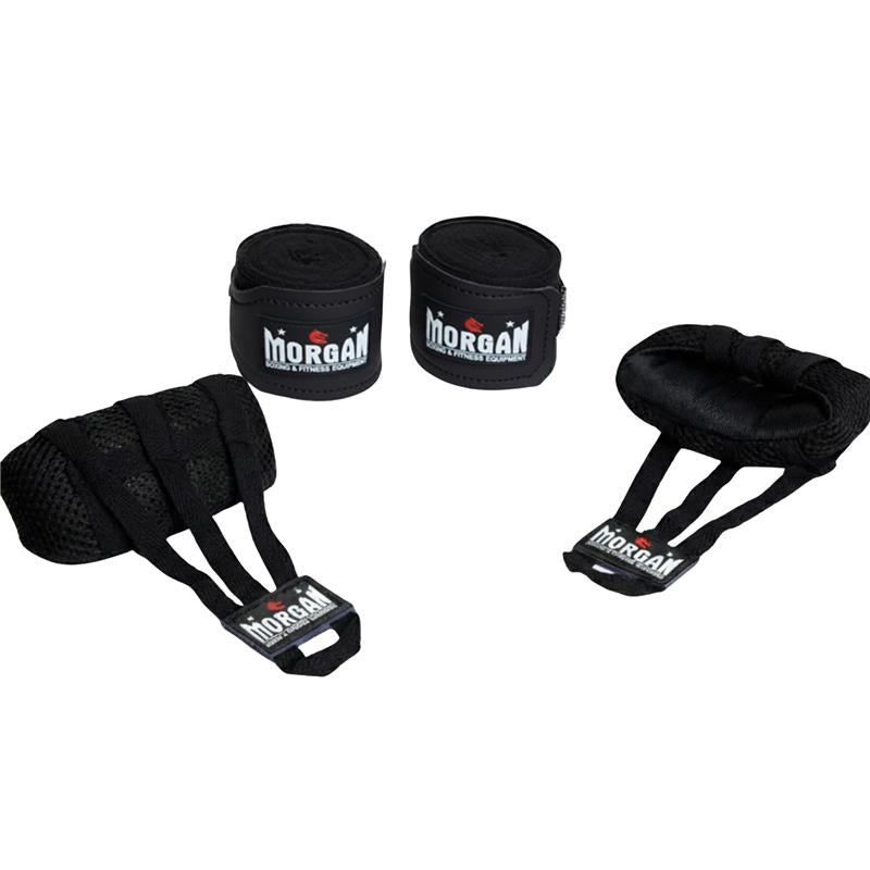 Boxing hand wraps with reinforced knuckle padding