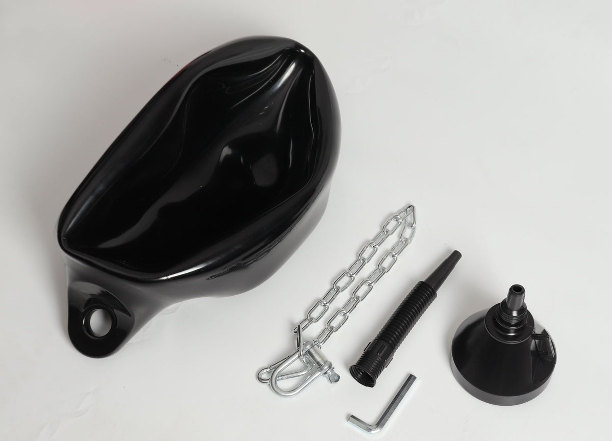 Onyx 18-inch water-filled punching bag hanging in a home gym
Package