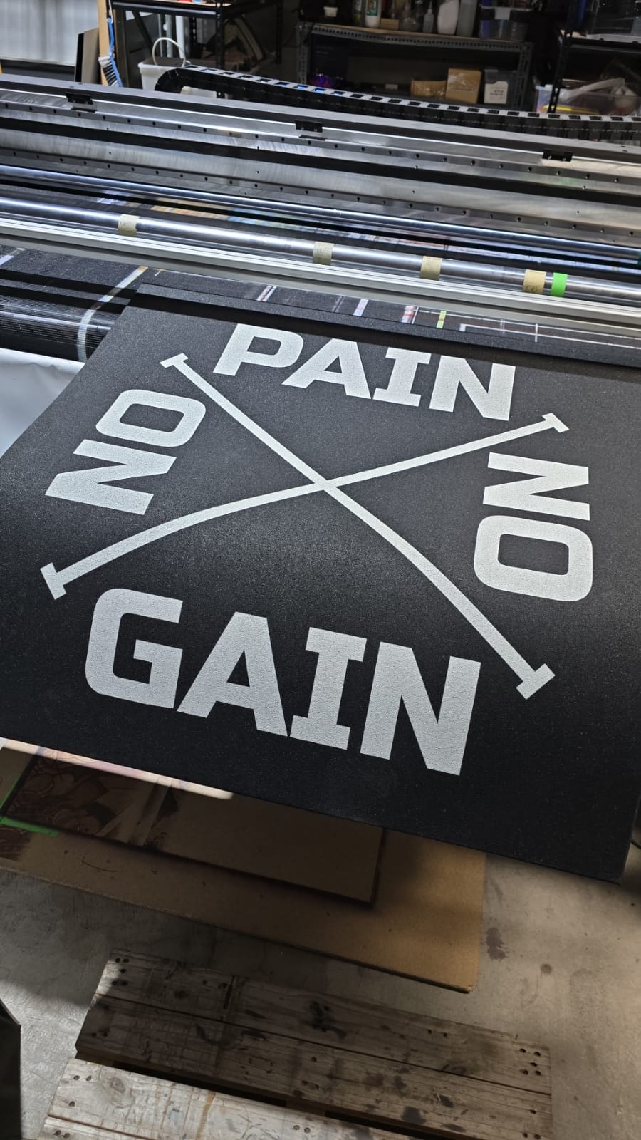 Custom UV printed gym tile with logo branding