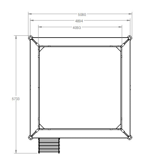Onyx Elevated Competition Boxing Ring 5m ring dimensions