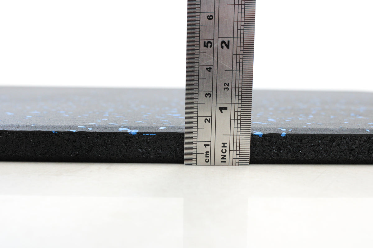 EPDM Blue Fleck Rubber Gym Flooring 1.5cm