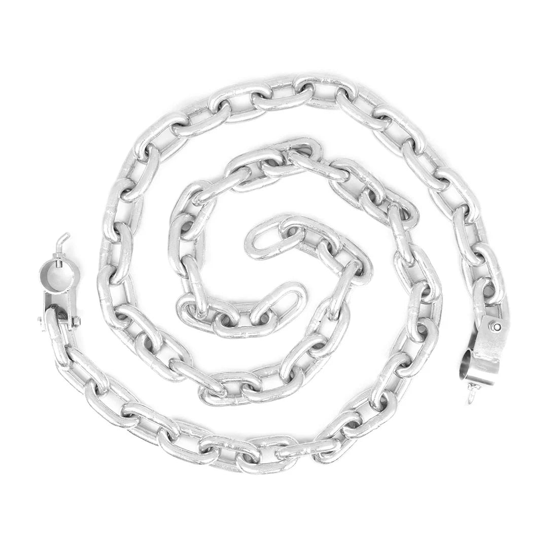 Zinc-coated Olympic chains attached to 50mm barbell - 5kg - 10kg - 15kg - 20kg - 25kg