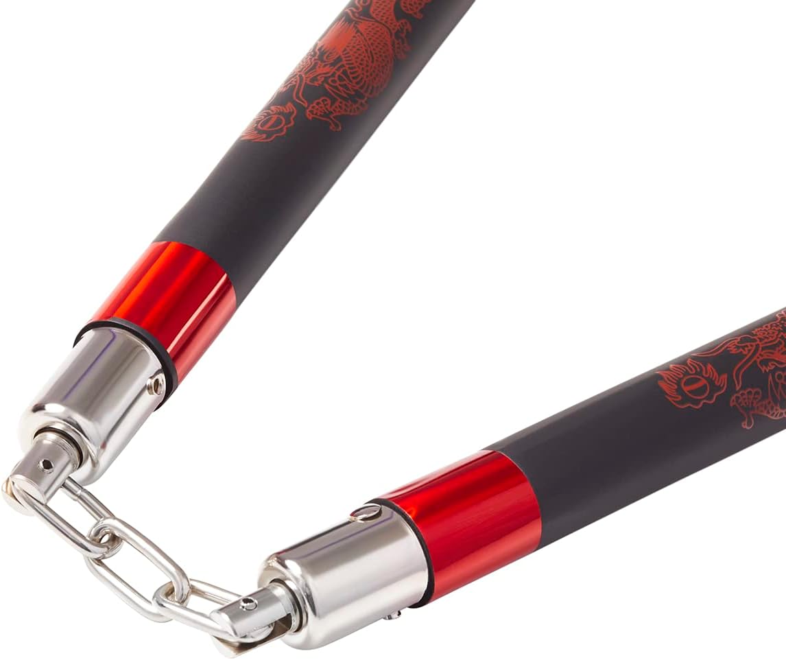 Foam Training Nunchaku close up metal chain