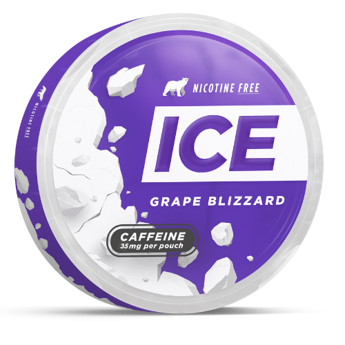 Aus Caff ICE Energy Pouches Grape Blizzard