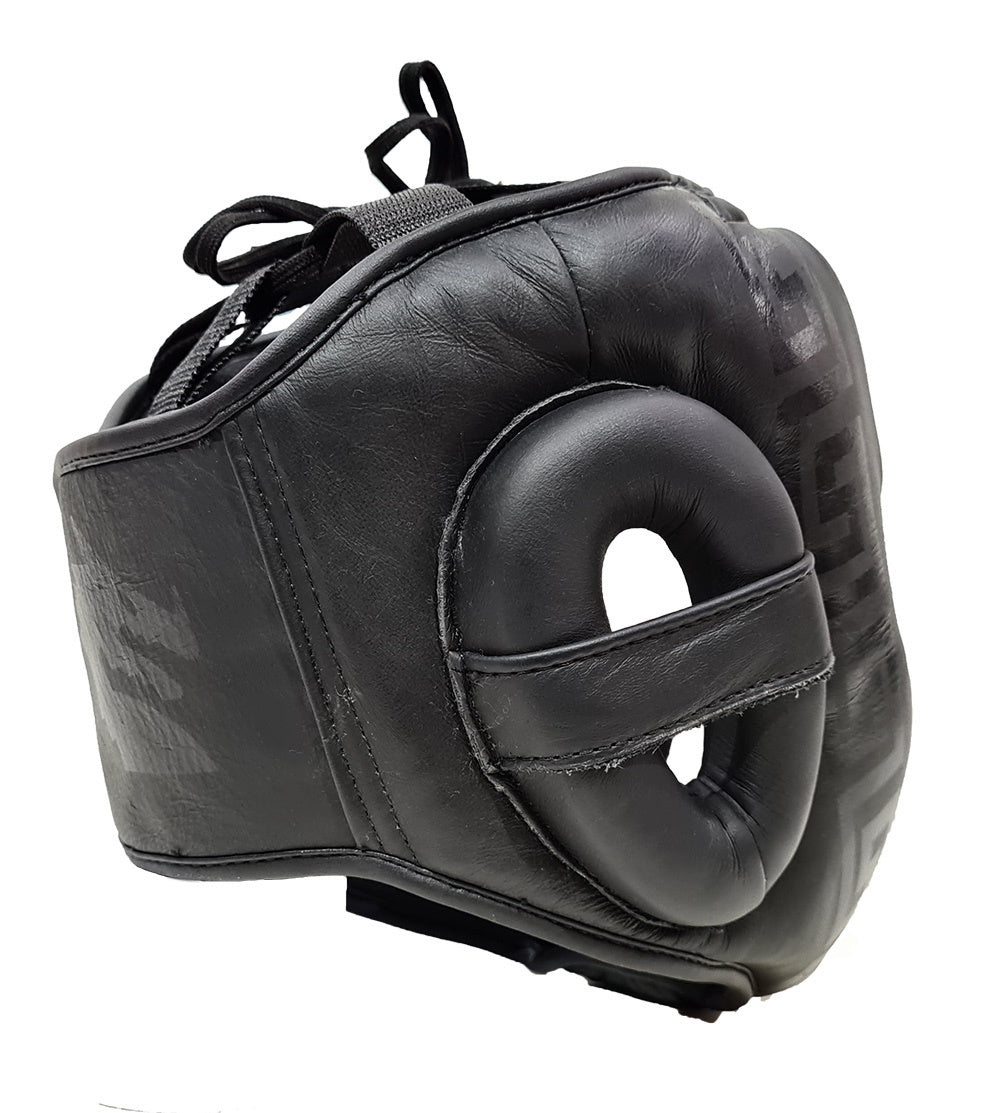 Morgan B2 Bomber head guard in 1.1mm Italian brushed cowhide leather