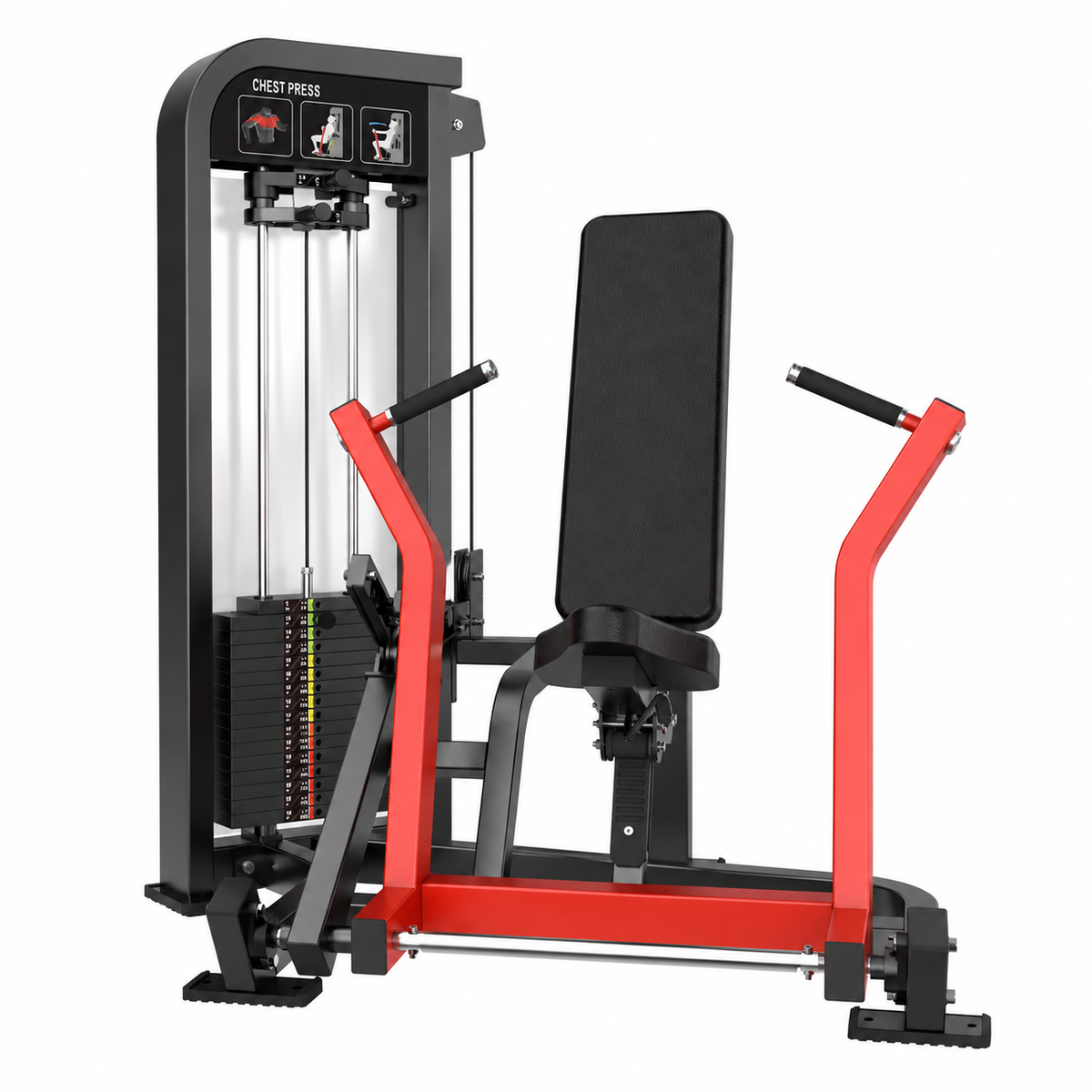 HS-X Series chest press HS01 - matte black render