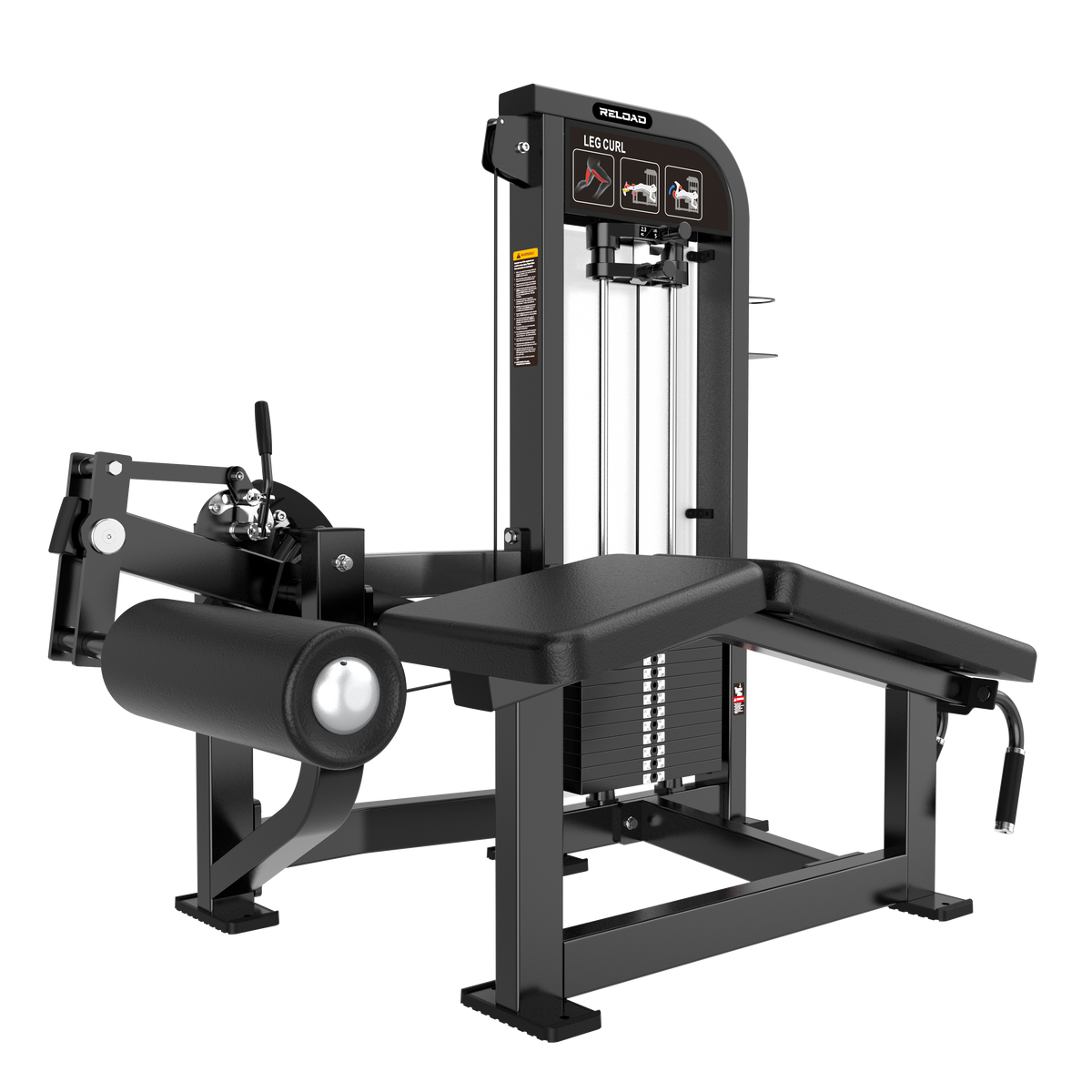 Reload HS-X Series prone leg curl pin loaded machine HS15 - lying commercial hamstring curl