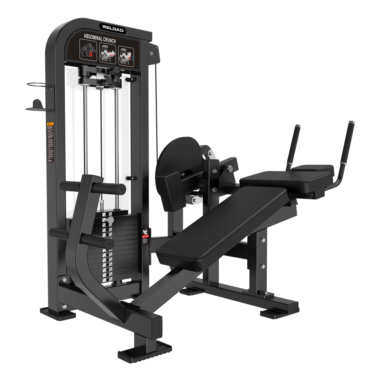Reload HS-X Series abdominal crunch pin loaded machine HS22 - seated commercial ab crunch