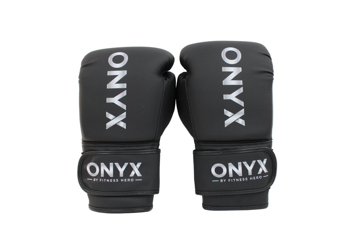 Onyx Premium boxing glove by Fitness Hero Black colour