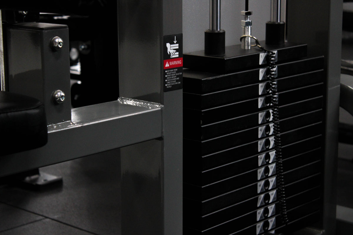HS-X lat pulldown HS07 on the showroom floor - front view