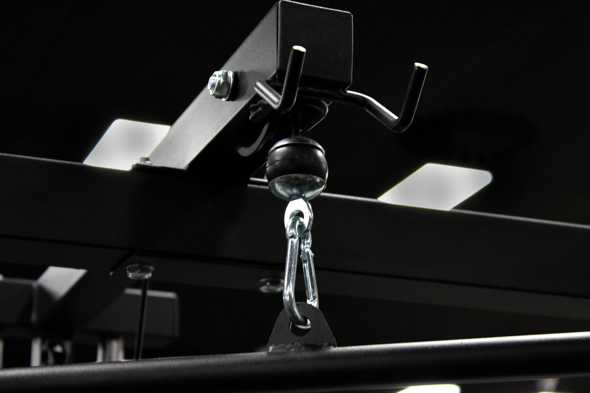 Power cage lat pulldown attachment