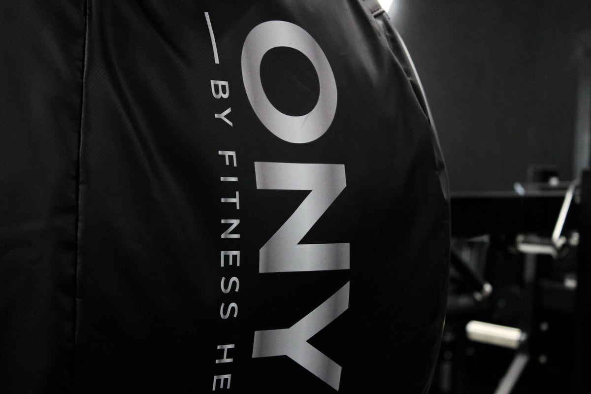 onyx premium t-flex leather wrecking ball punching bag with chains