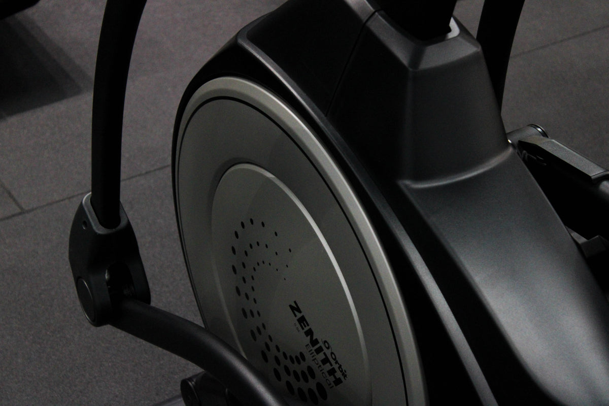 Self-generating elliptical cross trainer with built-in fan and USB port