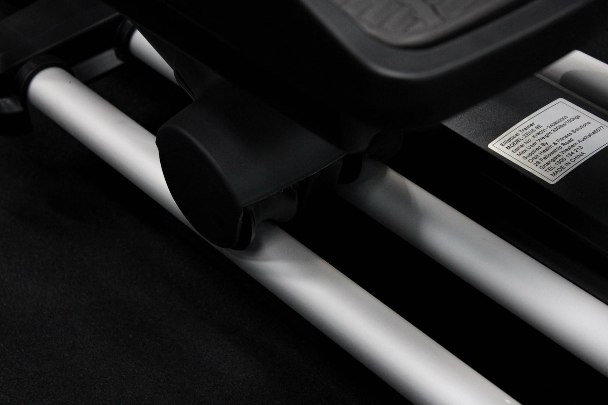 Self-generating elliptical cross trainer with built-in fan and USB port