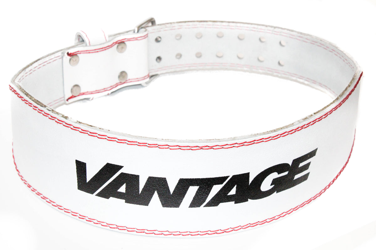 VANTAGE STRENGTH Leather Weightlifting Belt, Support your back with the Vantage Strength Weight Lifting Belt. Made from premium leather for long lasting comfort and performance