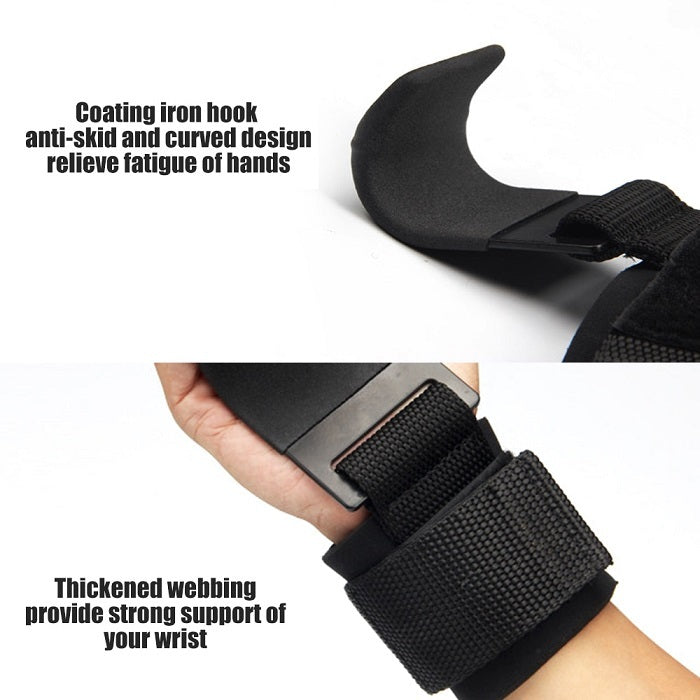 Morgan Elite Lifting Hooks, detail view of hook and wrist strap