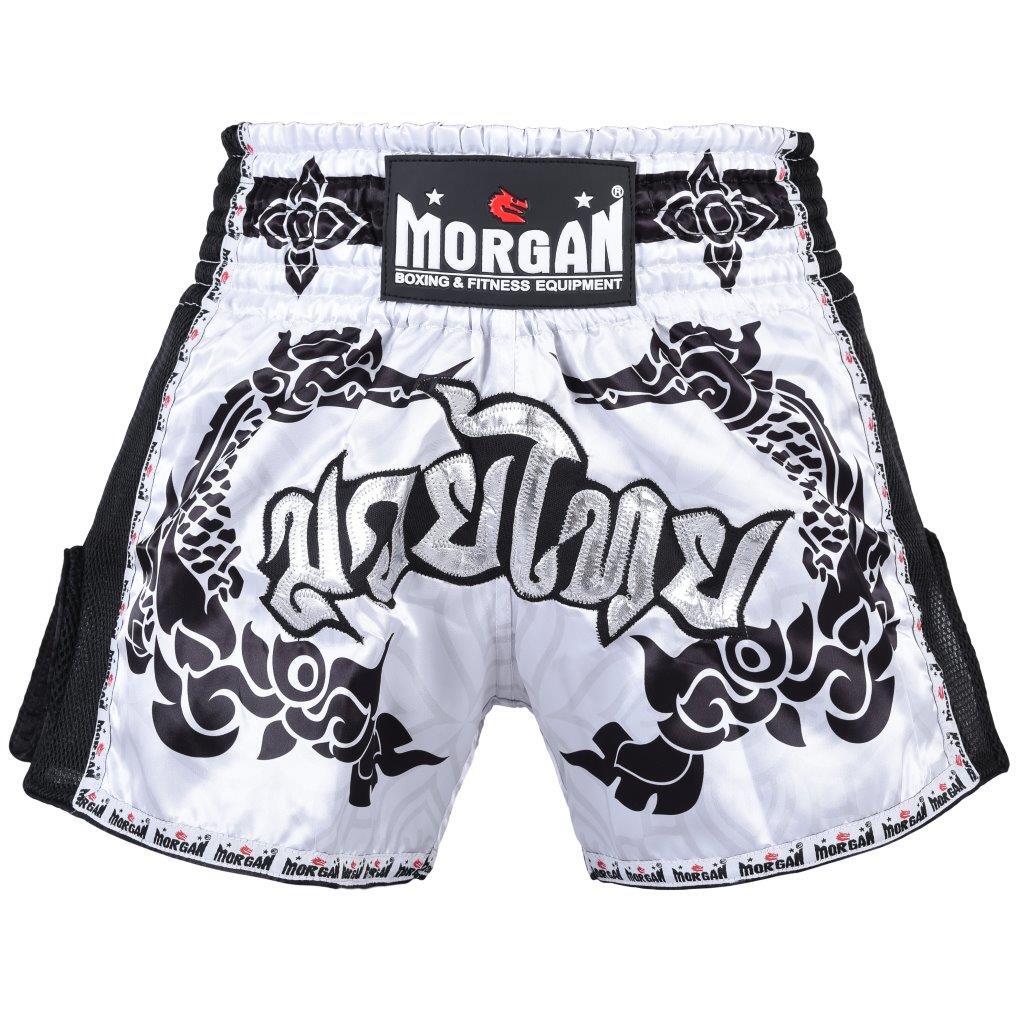 Morgan White Dragon Muay Thai Shorts - Fitness Hero