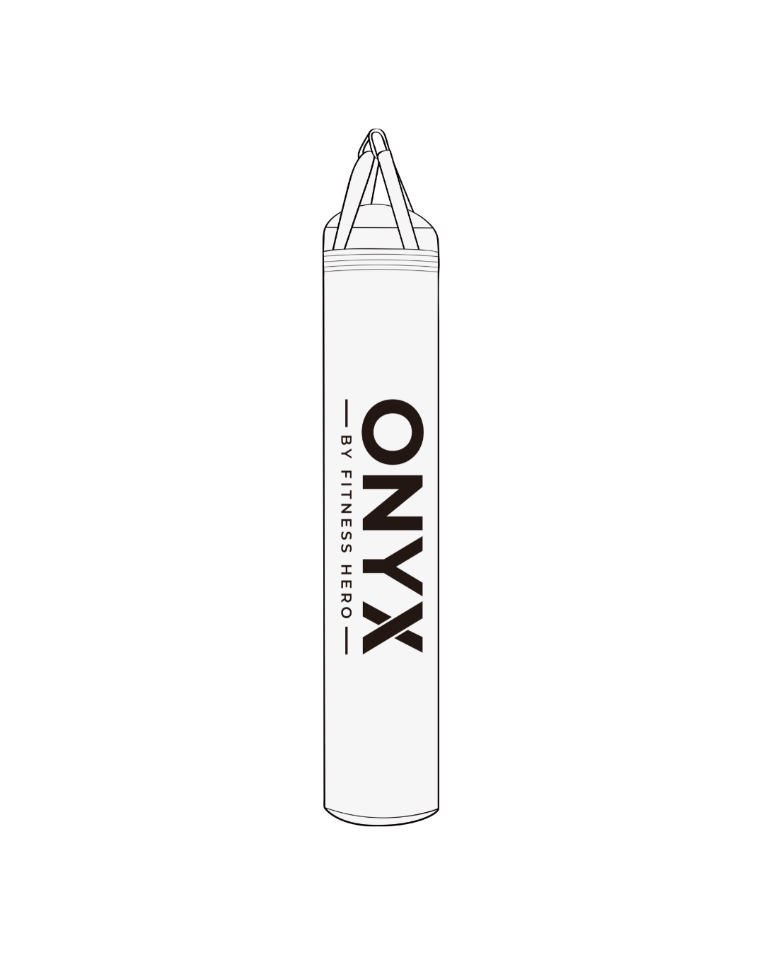 Onyx 4ft Premium Boxing bag - White colour. By Fitness hero