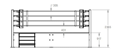 Onyx Elevated Competition Boxing Ring dimenisons