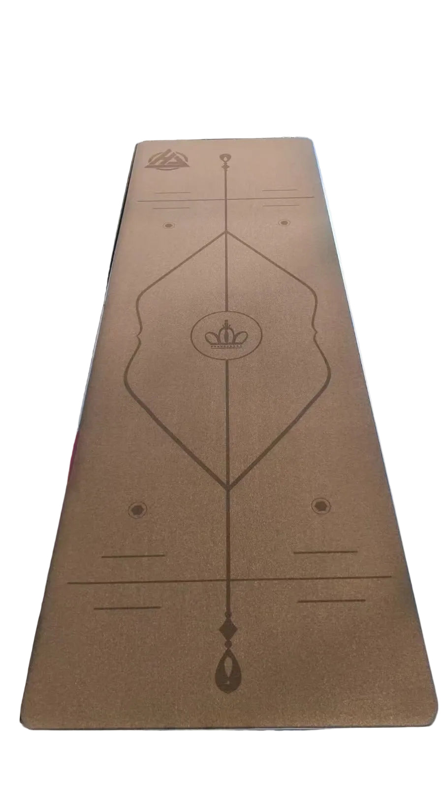 Cork Yoga Mat with Alignment Lines for Yoga & Pilates