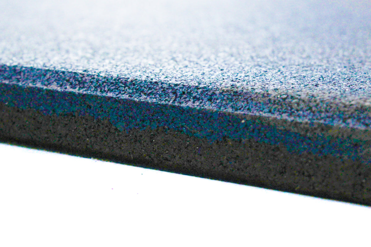 Premium Solid Blue Rubber Gym Flooring Tile 15mm thickness