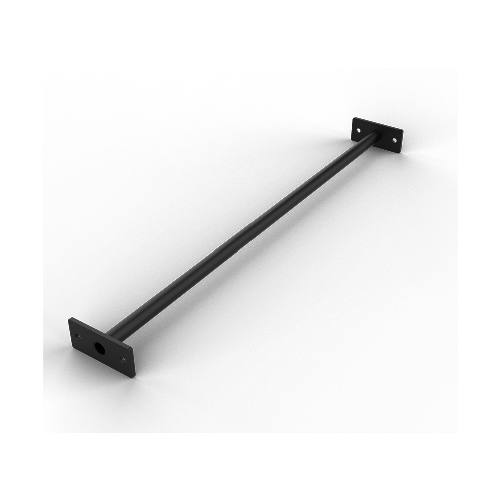 QLI Pull Up Bar PUB1080, a 1080mm straight steel bar with a mounting plate at each end