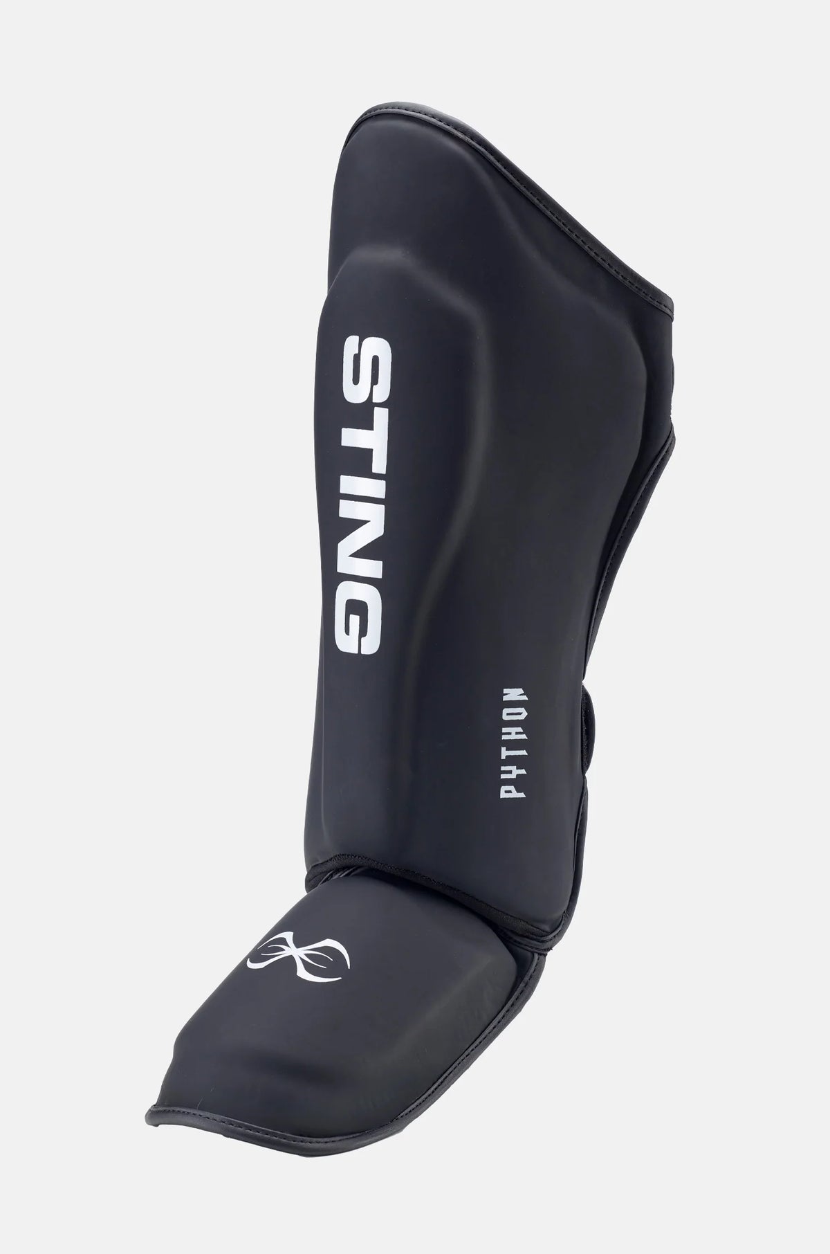 sting python mma shin guards black white training