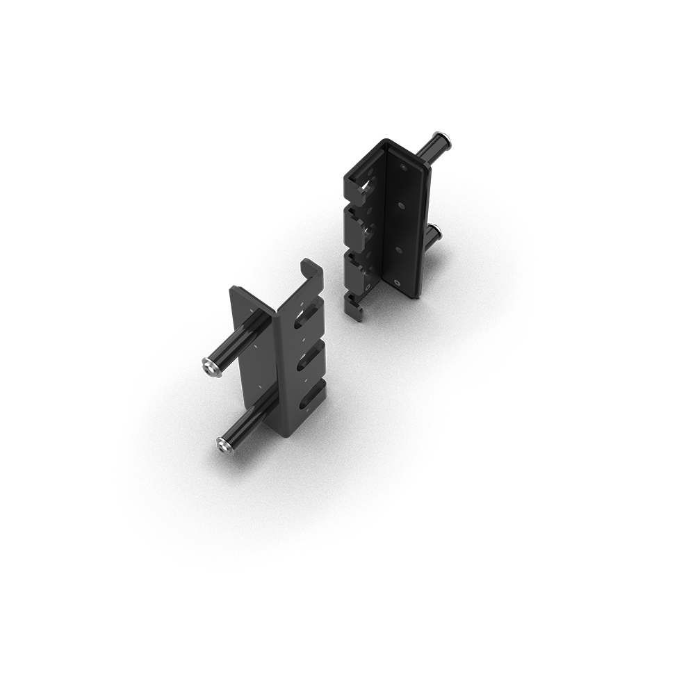 QLI QBHR11 barbell hanger brackets at an angle from above