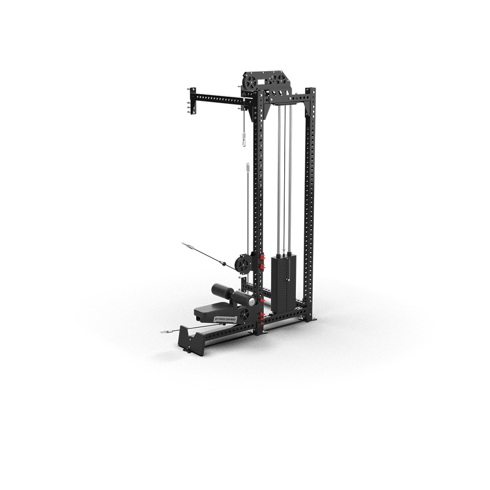 QLI QCCA106 cable crossover attachment three-quarter view, showing the lat bar