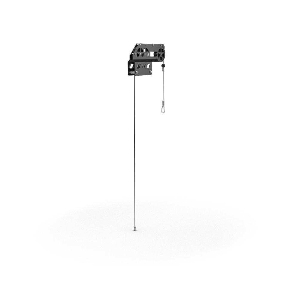 QLI QCPS23 cable pulley bracket three-quarter view