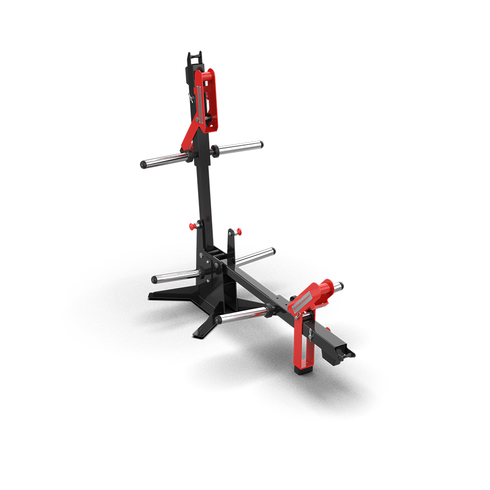 QLI Free Standing J Squat Double Sided QFDS107 with central post, plate storage pegs and twin lever arms