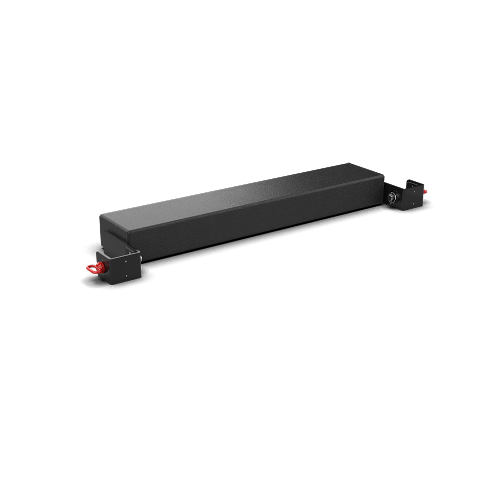 QLI QFWBA48 flat bench attachment at an angle, showing the leather pad