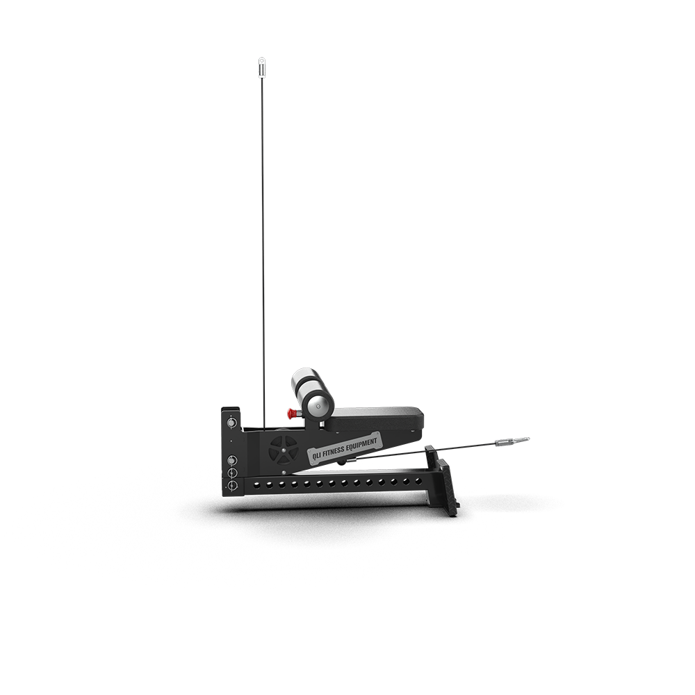 QLI QLPS37 lat pulldown seat from the other side, showing the mounting frame