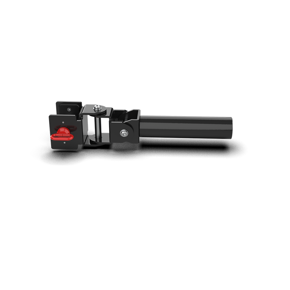 QLI QLRA19 landmine attachment side profile with the QLI logo on the bracket